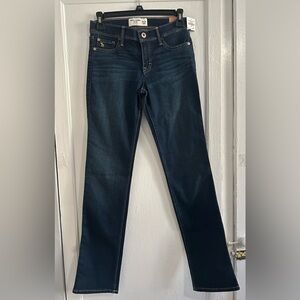 Abercrombie Kids Navy Blue Denim Jeans-Straight Leg